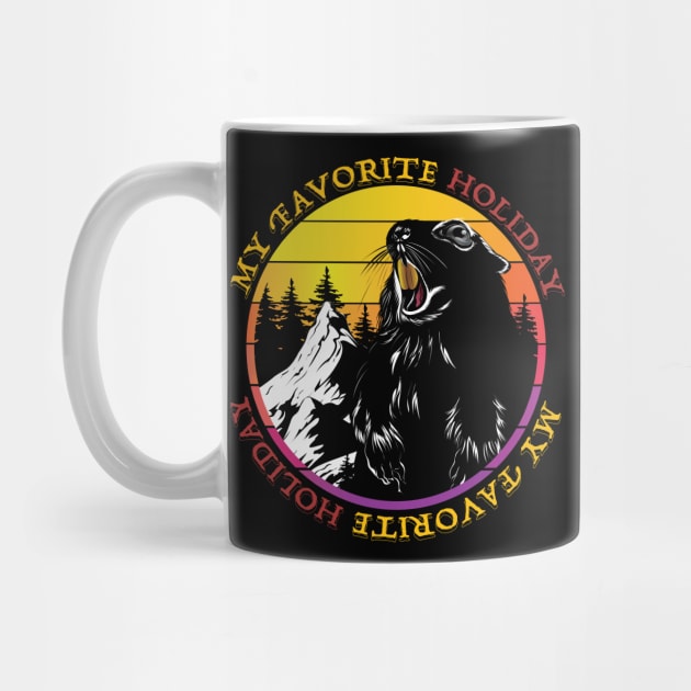 My Favorite Holiday Ground Hog Sunset by PunnyPoyoShop